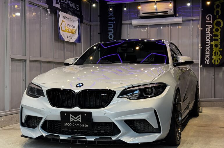   BMW M2コンペティション ホッケンハイムシルバー 左フロントビュー｜LM DIAMOND PRO 3層施工後    