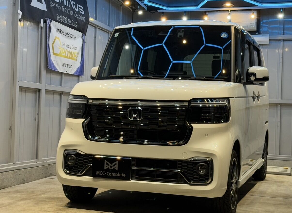 ホンダ N-BOXカスタムにセラミックコーティング施工｜新古車の下地処理から仕上がりまで【秋田市】