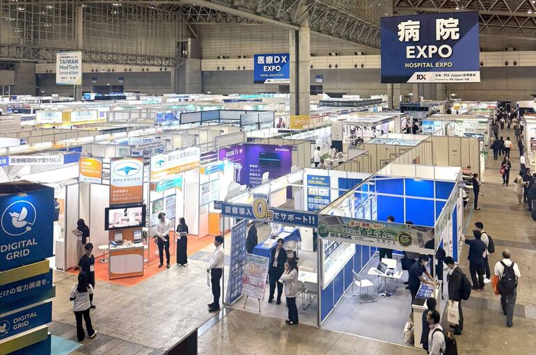   メディカルジャパン東京2026の展示会場全体と企業ブースの様子    