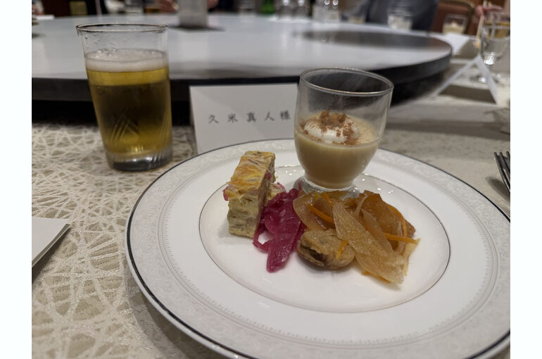   秋田キャッスルホテルで開催されたエストニア駐日大使歓迎会で提供された料理    